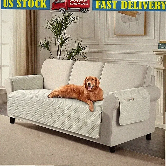 Waterproof Couch Cover Anti Slip Soft Durable Fabric Pet Friendly Easy Care New
