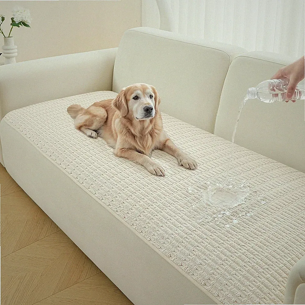 Waterproof Couch Cover for Dogs Washable, Non Slip Back Sectional Sofa Covers