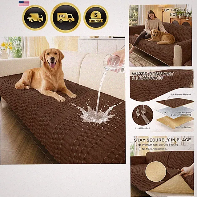 Waterproof Couch Cover for Dogs Washable Non Slip Sofa Protector Modern