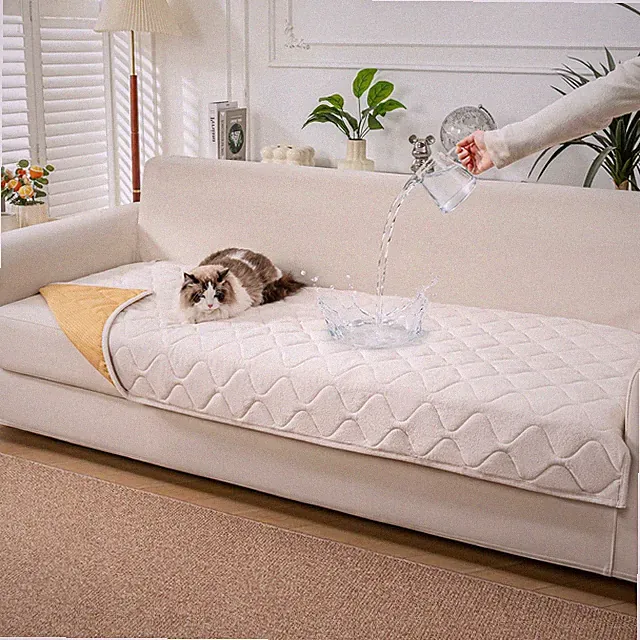 Waterproof Couch Cover for Dogs - Washable Sectional Sofa Cover with Non-Slip...