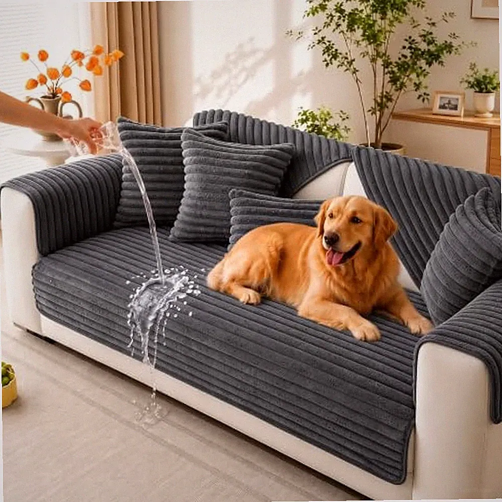 Waterproof Couch Covers for Pets, Faux Fur Pet Couch Covers for Dogs, Pet Fri...