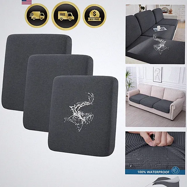 Waterproof Couch Cushion Covers for Pets, Non Slip Sofa Seat Cover for Dogs W...
