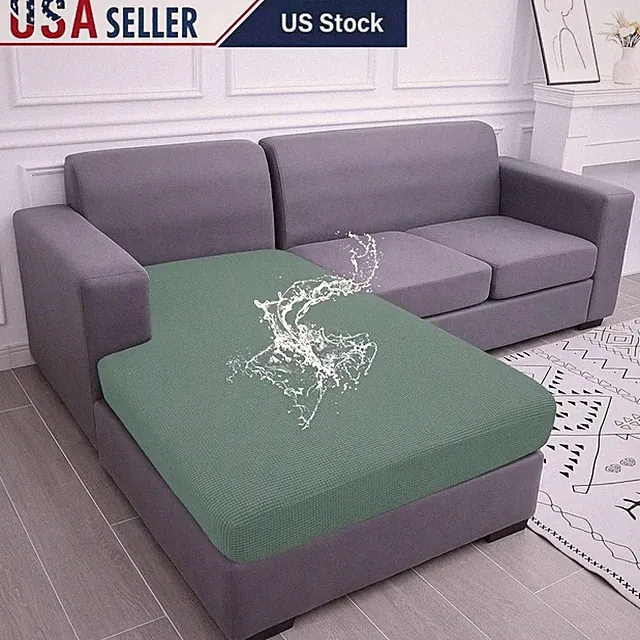 Waterproof Couch Cushion Covers Non Slip Elastic Stretch Washable Pet Friendly