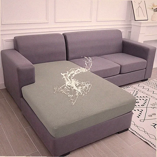 Waterproof Couch Cushion Covers, Sectional Sofa Cushion Slipcovers L Shape, T...
