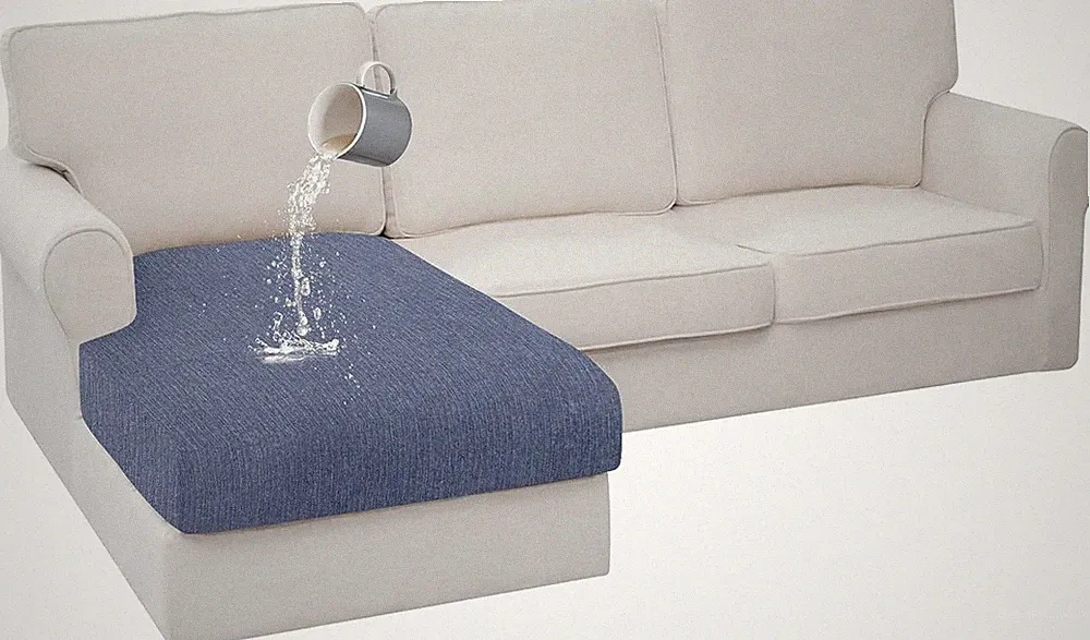 Waterproof Couch Cushion Covers, Stretch Sectional L Shape Chaise Lounge Sofa