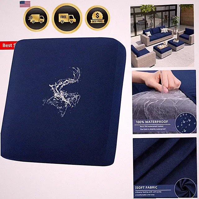 Waterproof Couch Cushion Covers, Stretch Sofa Couch Seat Slipcover for Dog Wa...