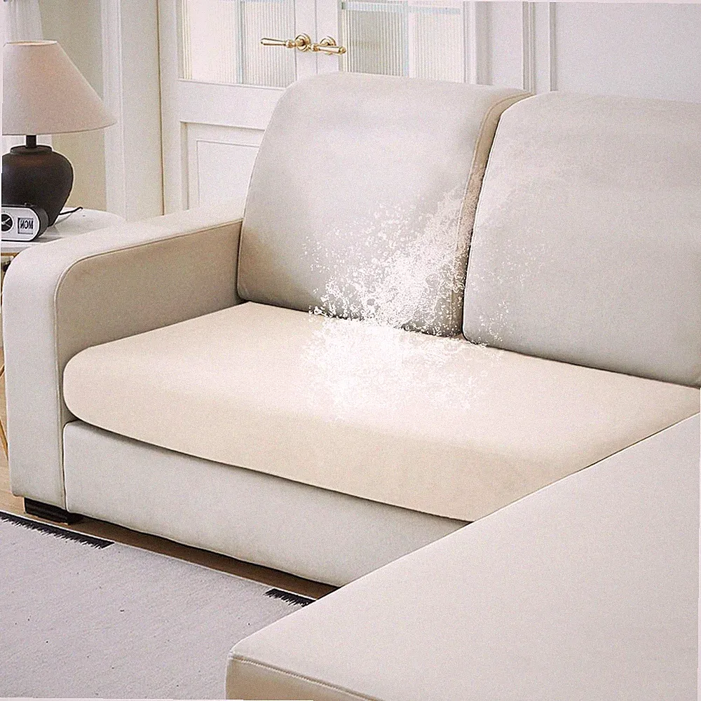 Waterproof Couch Cushion Covers Thick Velvet Fabric Washable Sofa Slipcovers Sec