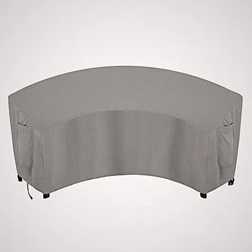Waterproof Curved Outdoor Sectional Cover - UV Curved 90"Lx34"Wx32"H Grey