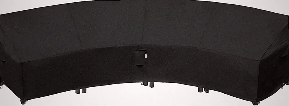 Waterproof Curved Patio Furniture Cover for Sectional Sofa - 190" Black
