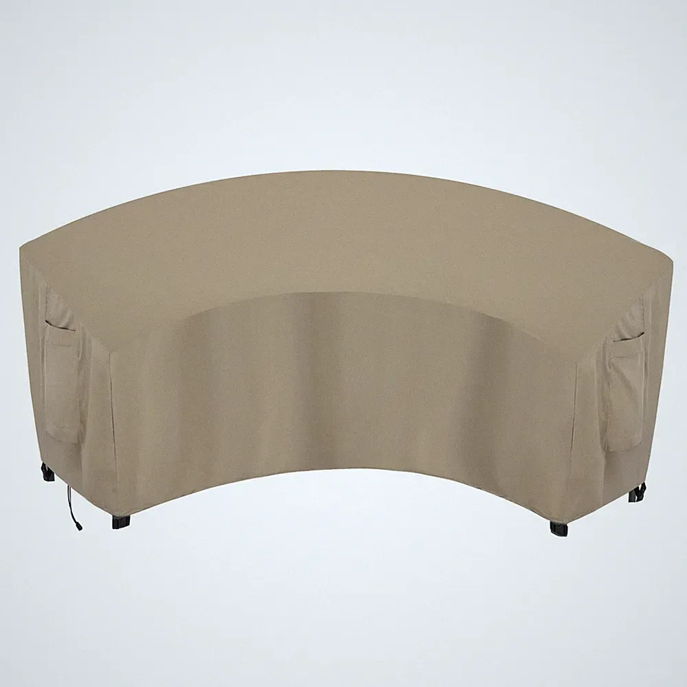 Waterproof Curved Sectional Cover - UV Resistant Patio Sofa Cover 90"L