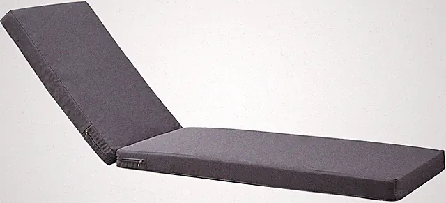 Waterproof Dark Gray Chaise Lounge Cushions for Outdoor Furniture 72"x21"x3