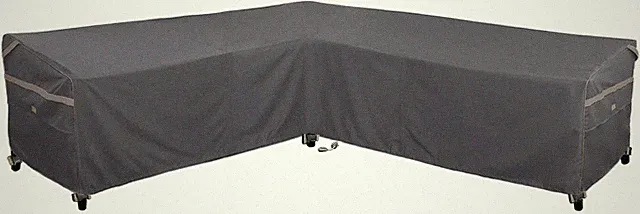 Waterproof Dark Grey V-Shaped Patio Sofa Cover 115" W x 33" D x 31" H