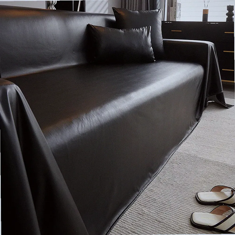 Waterproof Faux PU Leather Sofa Covers for Sectional Sofa Vintage Couch Cover...