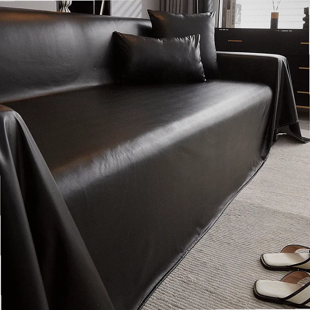 Waterproof Faux PU Leather Sofa Covers for Sectional Sofa Vintage Couch Cover...