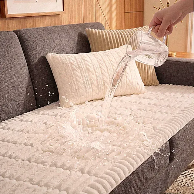 Waterproof Flannel Dog Couch Cover, 27.6" X 94.5", White