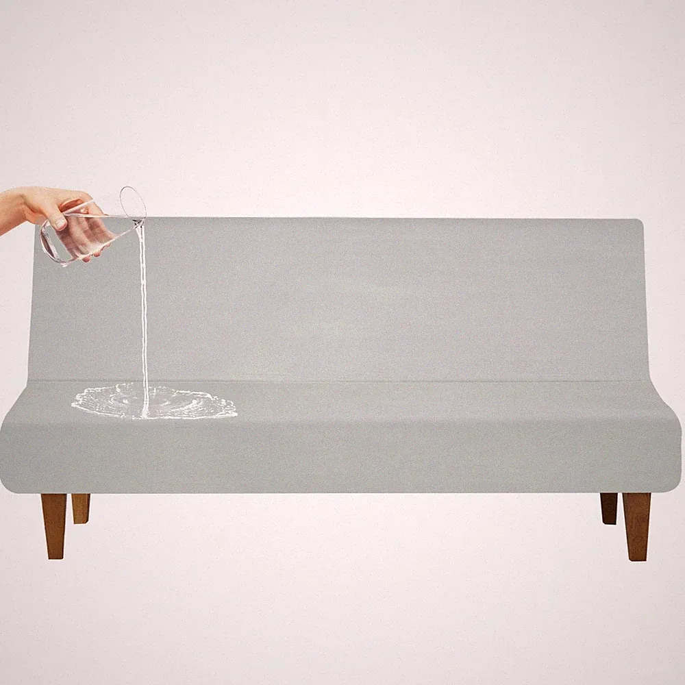 Waterproof Futon Cover for Armless Sofa Bed, Leakproof and Scratch-Resistant...