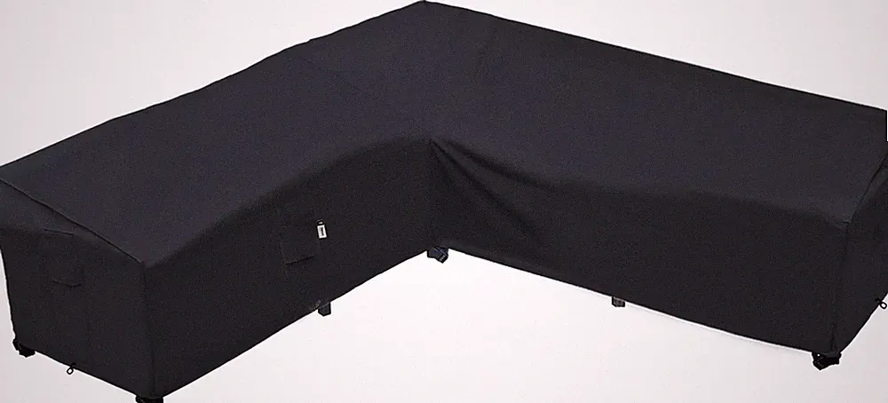 Waterproof Heavy Duty Outdoor Sectional Sofa Cover, 100"x100", Midnight Black