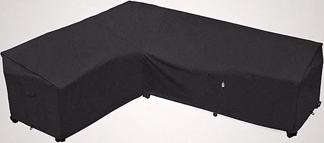 Waterproof Heavy Duty Outdoor Sectional Sofa Cover 83"x104" - Midnight Black