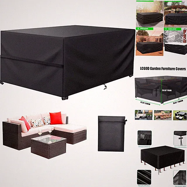 Waterproof Heavy Duty Patio Furniture Cover 70x47x30 Windproof UV-Resistant