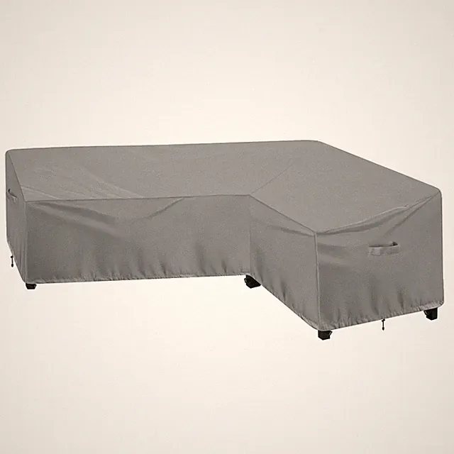 Waterproof L-Shaped Patio Sectional Cover - UV Resistant 420D Grey