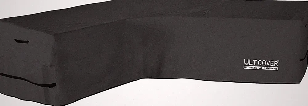 Waterproof L-Shaped Patio Sofa Cover for 6-Seater Sectional, Black