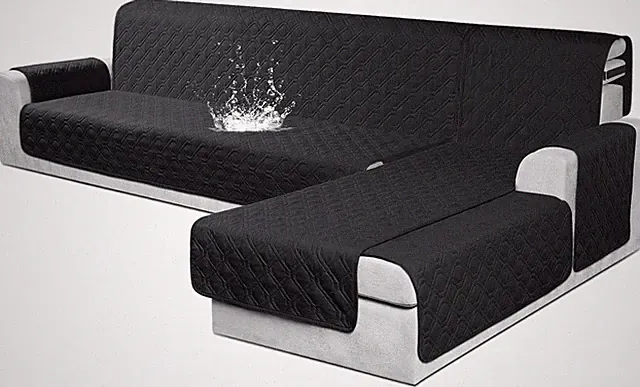 Waterproof L-Shaped Sectional Couch Cover - Reversible Pet Protector (X-Large)