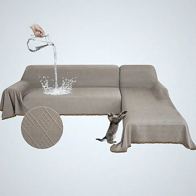 Waterproof L Shaped Sectional Couch Covers Blanket 2 Piece Sectional Sofa Cov...