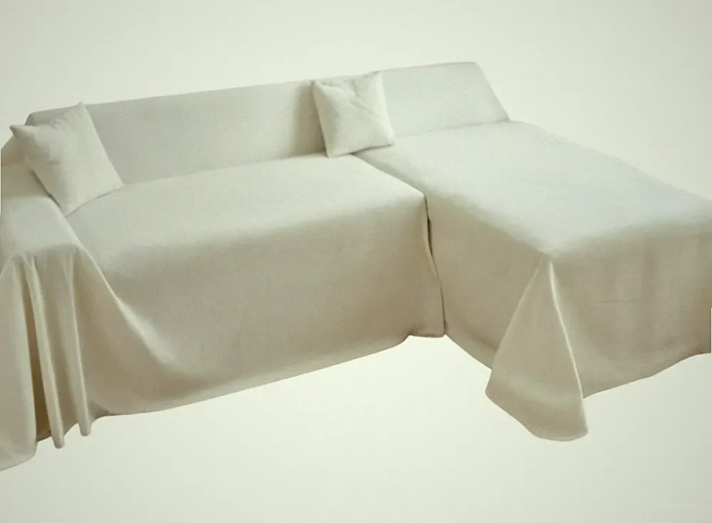 Waterproof L-Shaped Sectional Couch Slipcover Washable Pet-Friendly Chenille