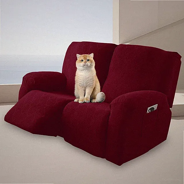 Waterproof leaf jacquard elastic lounge chair sofa cover, furniture protection