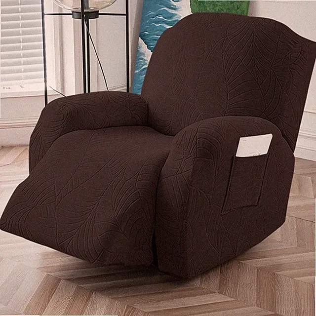 Waterproof leaf jacquard stretch recliner sofa cover, furniture protection