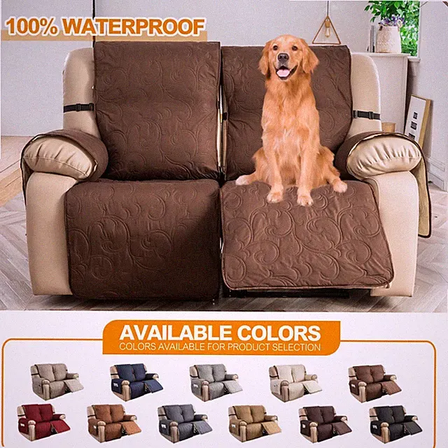 Waterproof Loveseat Recliner Cover, 4 Piece Split Reclining Sofa Cover for 2Seat