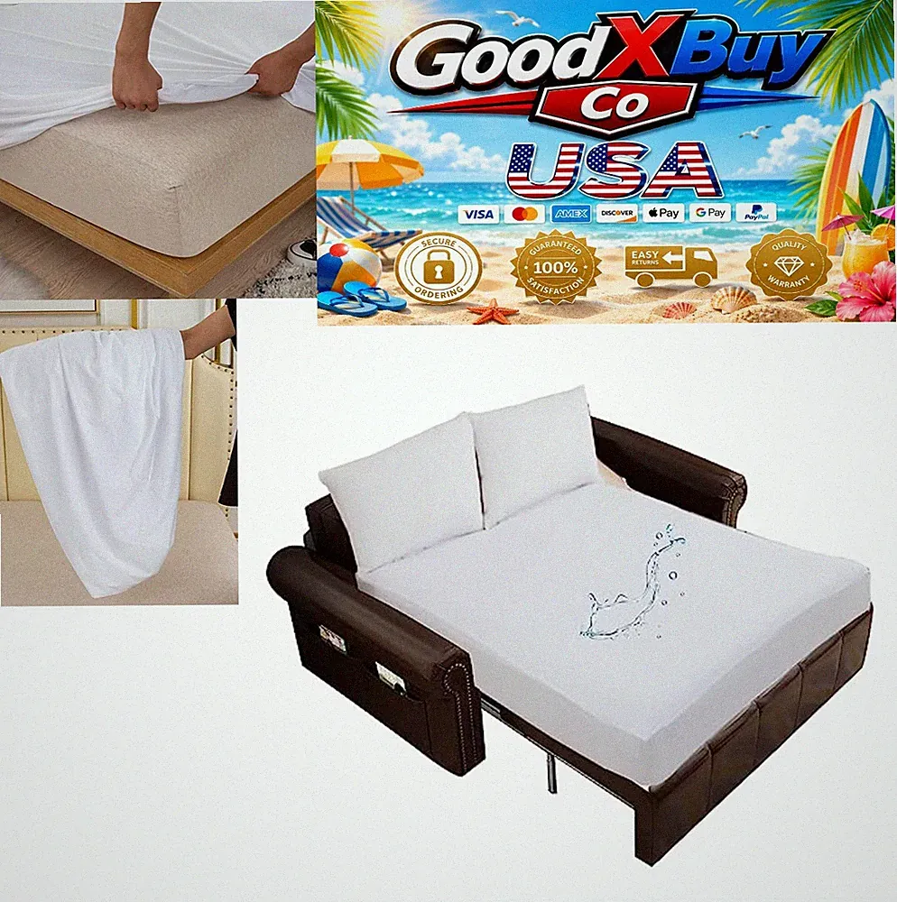Waterproof Mattress Protector Sleeper Sofa Queen 60x72 Bamboo Viscose Fitted