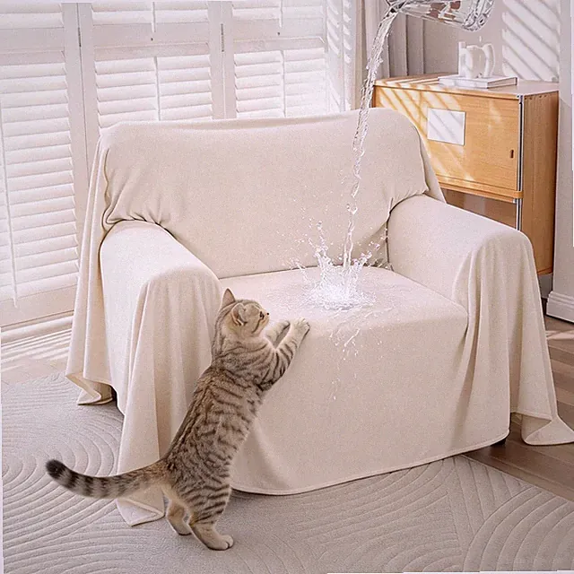 Waterproof Non Slip Armchair Couch Cover, Cat-Scratch Resistant Single Sofa C...