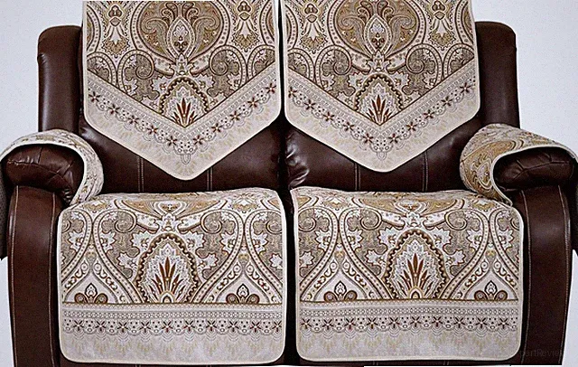 Waterproof Non-Slip Recliner Sofa Cover for 2-Seater, Washable Jacquard