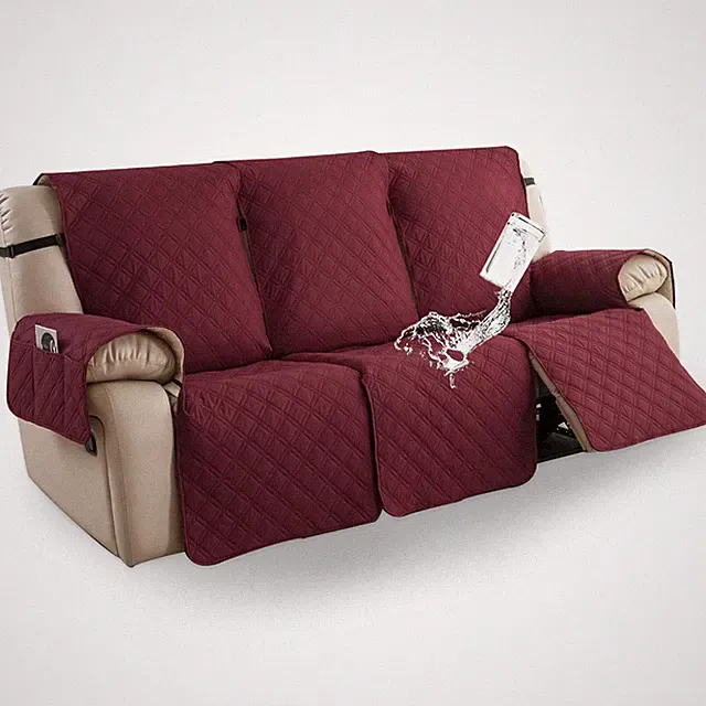 Waterproof non-slip sofa cover recliner 3 seats, furniture protection decoration