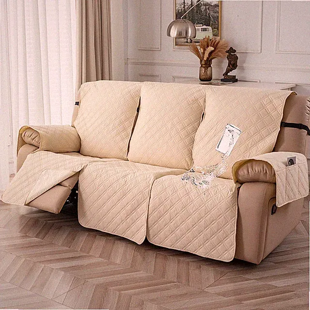 Waterproof non-slip sofa cover recliner 3 seats, furniture protection decoration