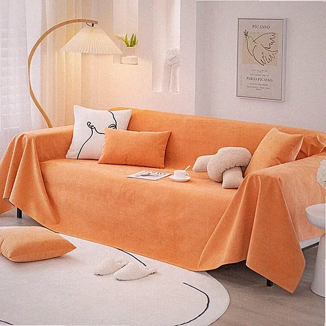 Waterproof non slip solid color sofa cover for all seasons