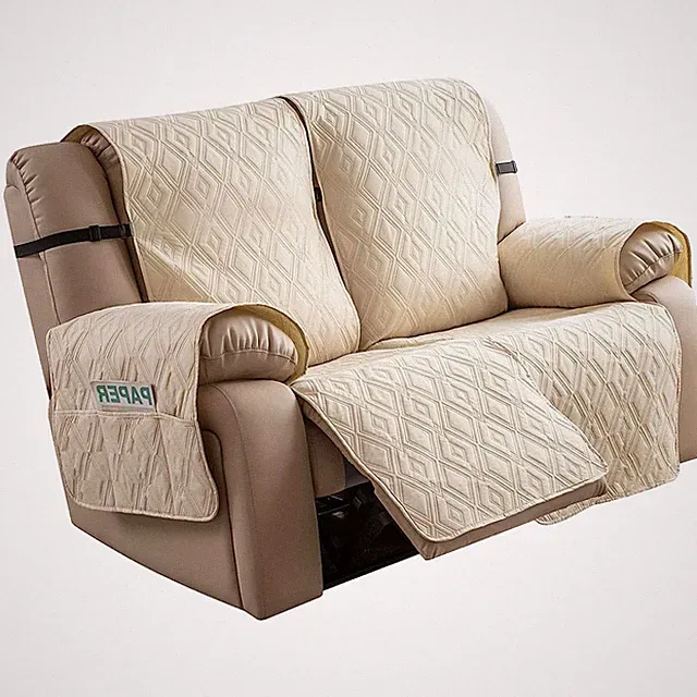 Waterproof non-slip warm recliner set 2 seats, furniture decoration protection