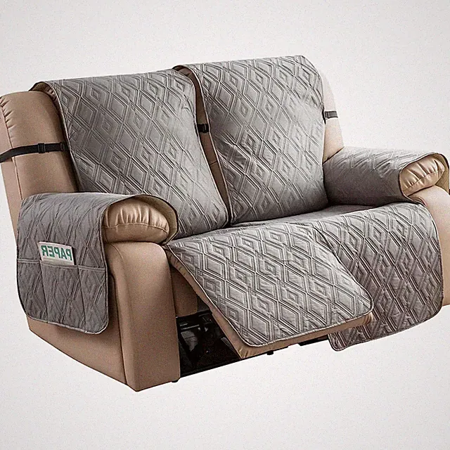 Waterproof non-slip warm recliner set 2 seats, furniture decoration protection
