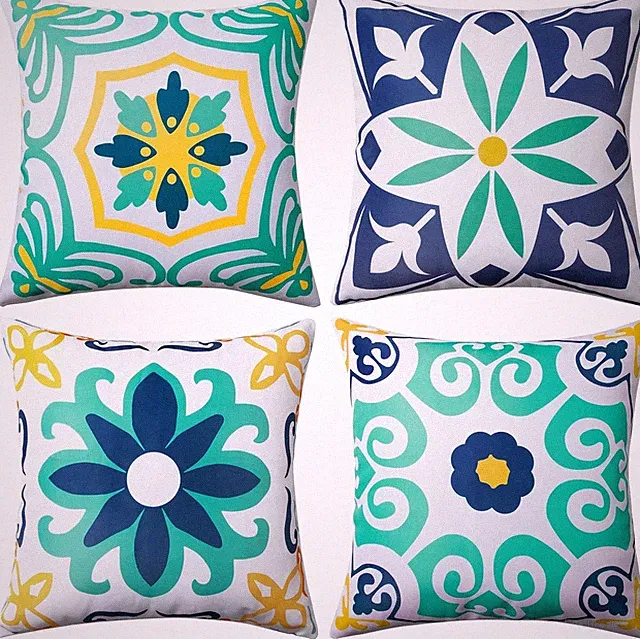 Waterproof Outdoor Pillow Covers, 4 Pack 18x18 Throw Pillow Covers