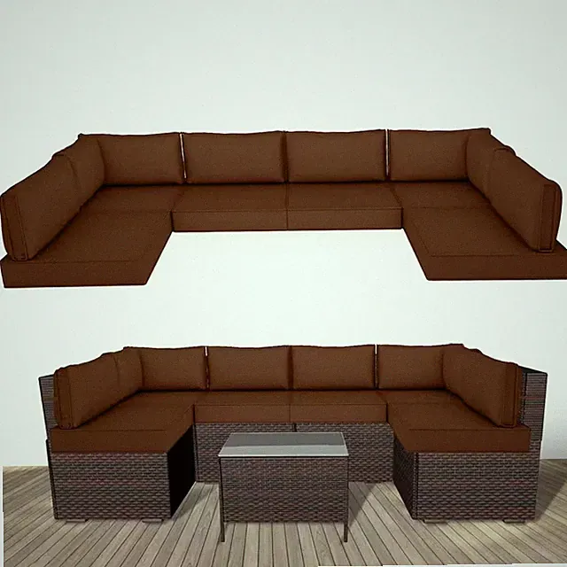 Waterproof Outdoor Replacement Cushions, 14-Piece Uv-Protection Patio Sectional