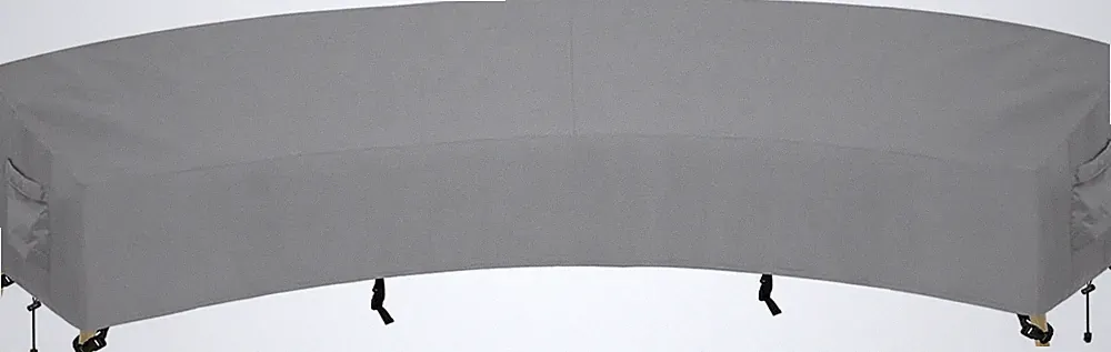 Waterproof Outdoor Sectional Sofa Cover for Patio Furniture - Grey 190"x36"x39