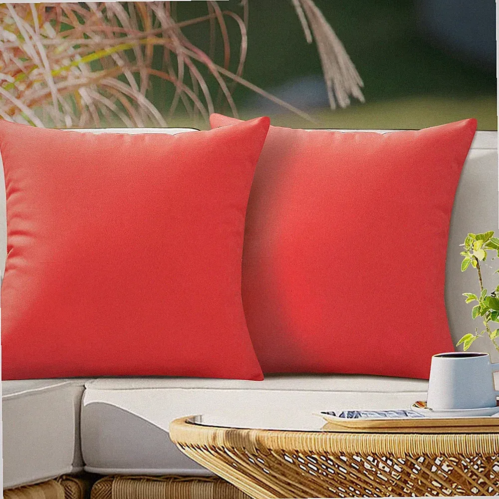 Waterproof Outdoor Throw Pillow Covers Fade Resistant Patio Cushion Cases
