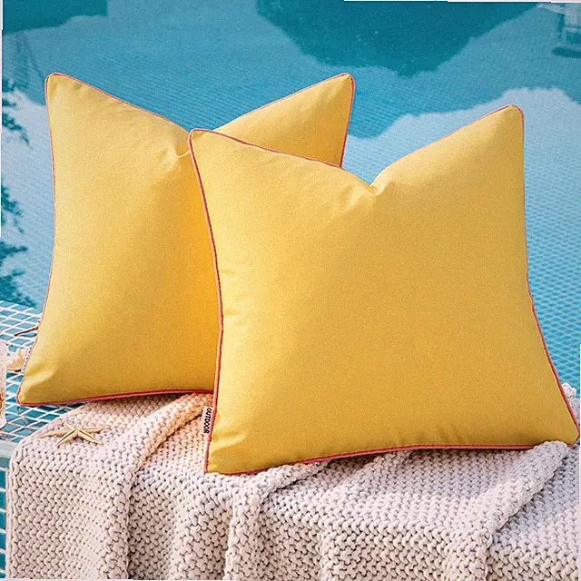 Waterproof Outdoor Throw Pillow Covers Patio Furniture Farmhouse Cushion Cases