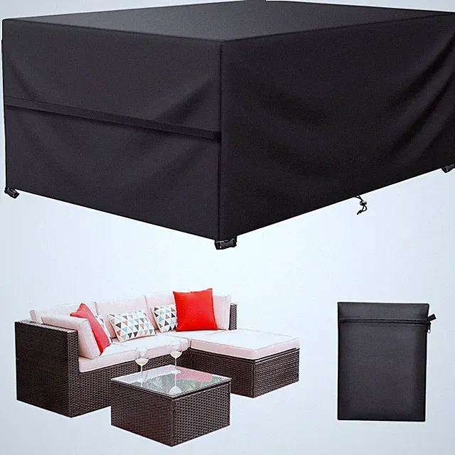 Waterproof Patio Furniture Cover 105"x70", Black