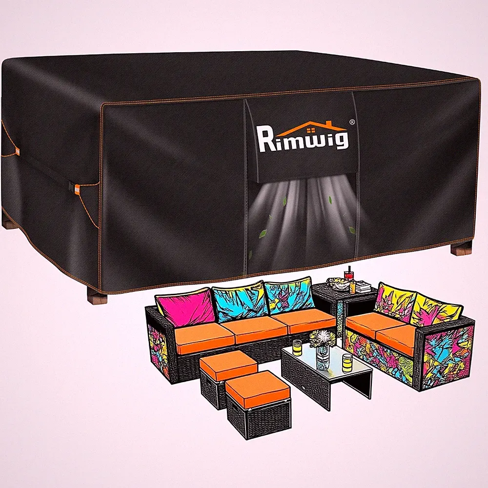 Waterproof Patio Furniture Cover 90x65x28 Outdoor Sectional Couch Table
