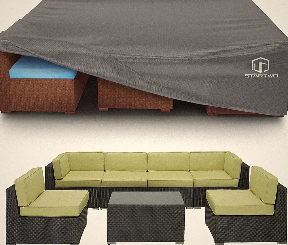 Waterproof Patio Furniture Covers for 7-12 Piece Sectional Sofa Set, Grey