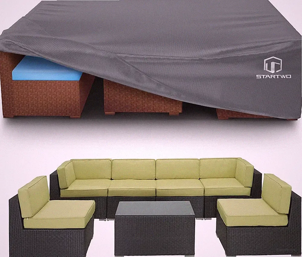 Waterproof Patio Furniture Covers for 7-12 Piece Sectional Sofa Set, Grey