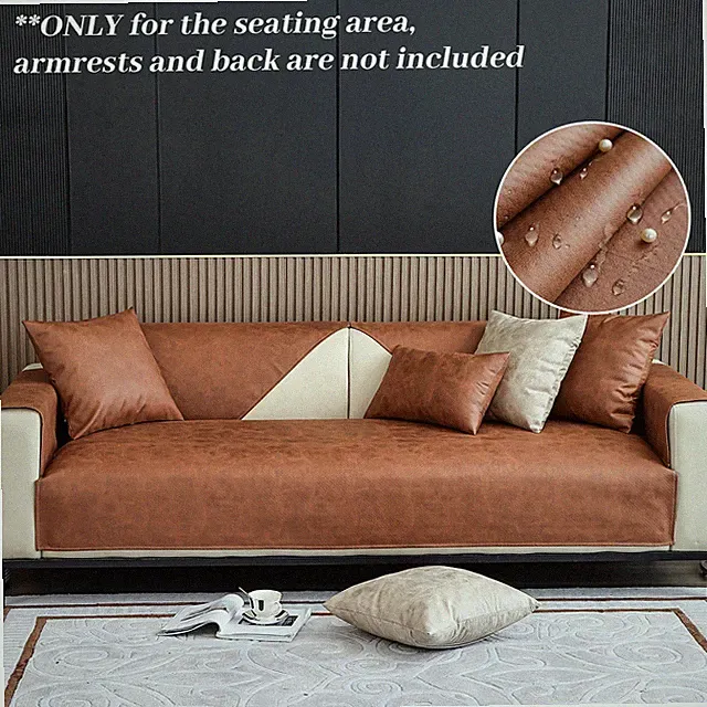 Waterproof PU Leather Couch Cover Non-Slip Leakproof Sofa Cover Pet Protector