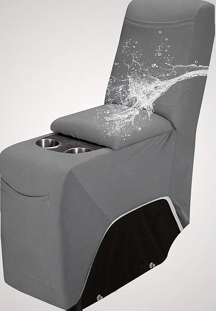 Waterproof Recliner Console Cover for Sectional Sofas - Light Gray